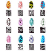 Vinyls Nail Stencil Sticker Sheets Set (288 Pieces 96 Designs Nail) - 24 sheets-Nail Sticker-AZURA- Nail Supply American Gel Polish - Phuong Ni